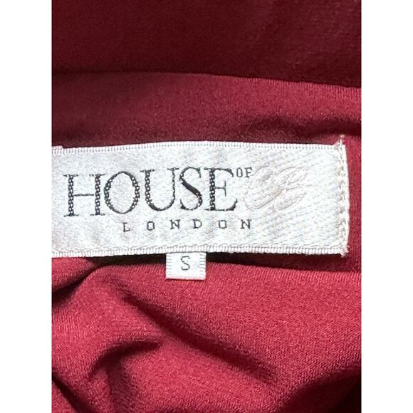 House of CB Loie Sexy Gathered Maxi Skirt Red Small 2 4 - Picture 2 of 10